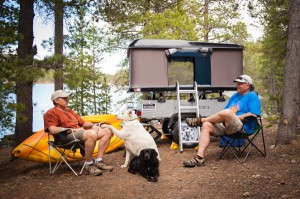 The FMT with flat bed and box sides is great to take camping.