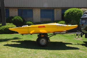 Kayaks on Bulldog Utility Trailer